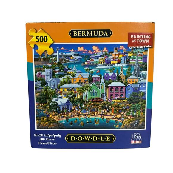 Dowdle Bermuda 500 Piece Jigsaw Puzzle New Collectible Series Paint The Town ￼￼ - Picture 2 of 6